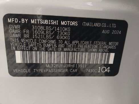 Used 2024 Mitsubishi Mirage G4 LE FWD image 33