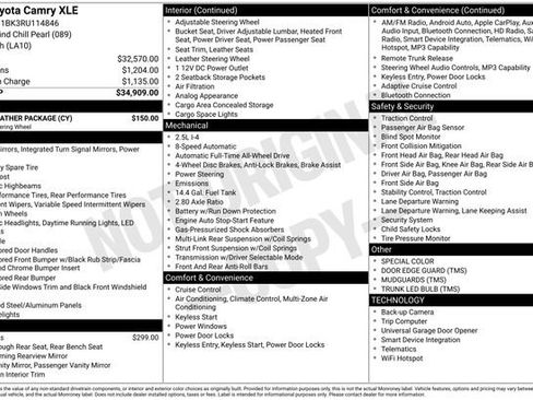 Used 2024 Toyota Camry XLE w/ Cold Weather Package AWD/4WD image 1