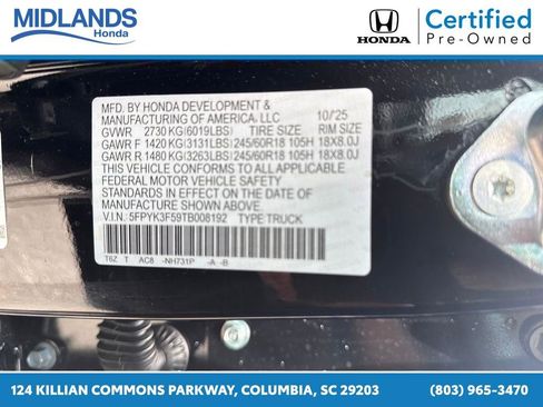 Certified 2026 Honda Ridgeline RTL image 31