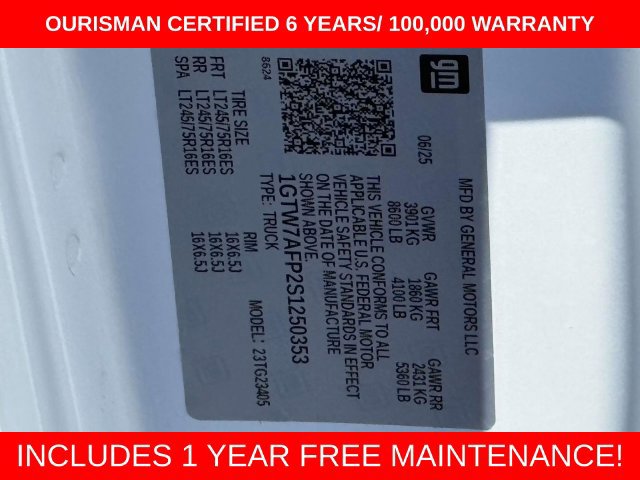 Used 2025 GMC Savana 2500 w/ Driver Convenience Package RWD image 21