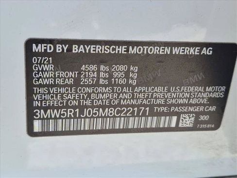 Used 2021 BMW 330i Sedan w/ M Sport Package RWD image 26