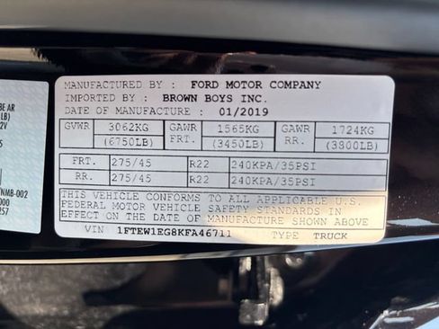Used 2019 Ford F150 Limited AWD/4WD image 25
