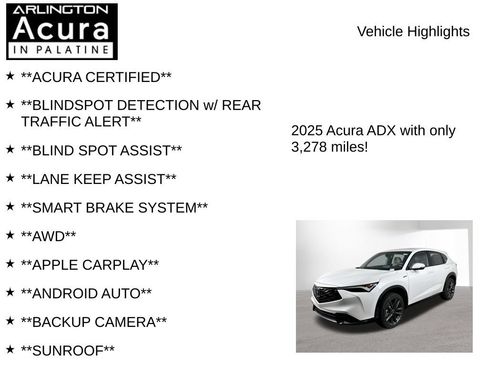 Certified 2025 Acura ADX A-Spec AWD/4WD image 7