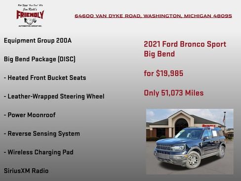 Used 2021 Ford Bronco Sport Big Bend w/ Big Bend Package AWD/4WD image 5