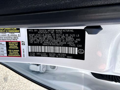 Certified 2024 Lexus ES 350 w/ Accessory Package (Z1) FWD image 35