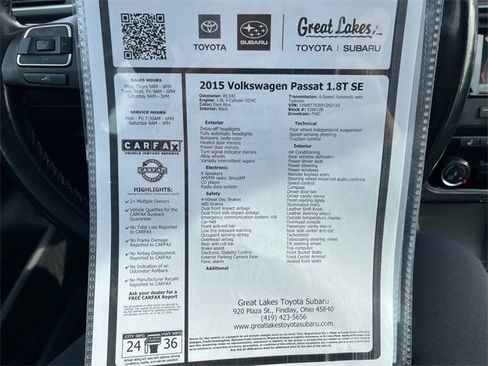 Used 2015 Volkswagen Passat 1.8T SE image 27