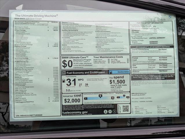 Used 2026 BMW 228i w/ Technology Package FWD image 18