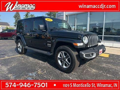 Used 2022 Jeep Wrangler Unlimited Sahara w/ Cold Weather Group AWD/4WD image 1