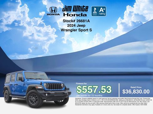 Used 2024 Jeep Wrangler Sport S image 3