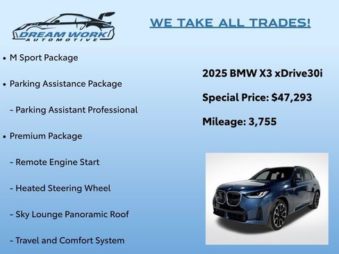 Used 2025 BMW X3 xDrive30i w/ Premium Package image 2