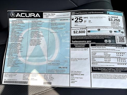 Used 2024 Acura TLX w/ Technology Package image 28