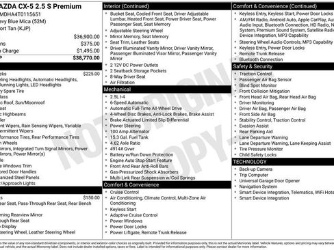 New 2026 MAZDA CX-5 2.5 S w/ Premium Package AWD/4WD image 34