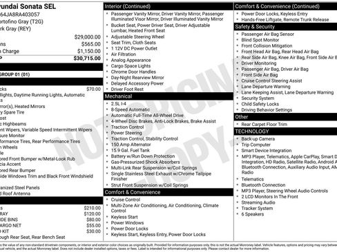 Used 2024 Hyundai Sonata SEL AWD/4WD image 3