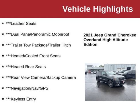 Used 2021 Jeep Grand Cherokee High Altitude AWD/4WD image 10