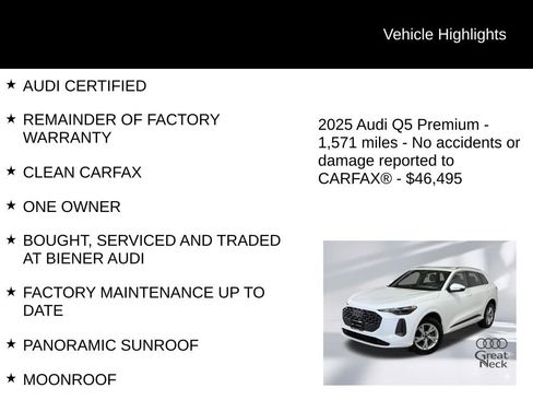 Certified 2025 Audi Q5 Premium w/ Convenience Package image 10