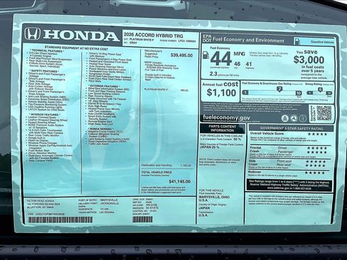 New 2026 Honda Accord Touring image 18