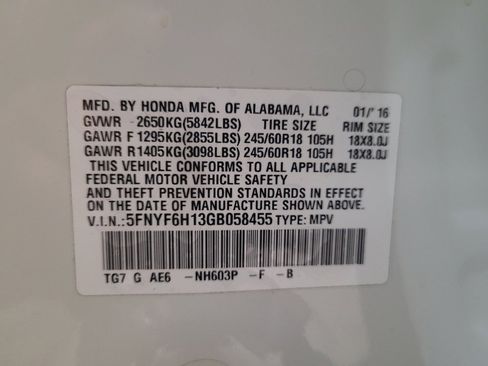 Used 2016 Honda Pilot LX image 33