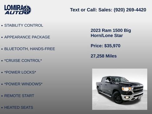 Used 2023 RAM 1500 Big Horn AWD/4WD image 8