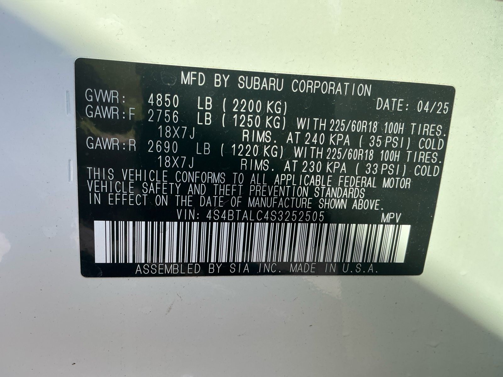 Certified 2025 Subaru Outback Onyx Edition AWD/4WD image 16