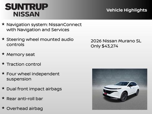 New 2026 Nissan Murano SL AWD/4WD image 8