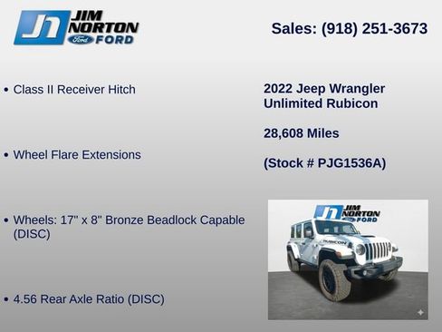 Used 2022 Jeep Wrangler Unlimited Rubicon w/ Xtreme Recon 35" Tire Package AWD/4WD image 15