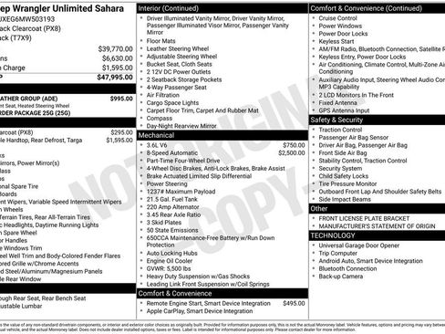 Used 2021 Jeep Wrangler Unlimited Sahara w/ Cold Weather Group image 11