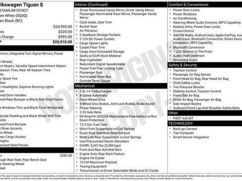 Used 2018 Volkswagen Tiguan S image 2