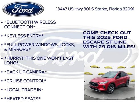 Certified 2025 Ford Escape ST-Line w/ Tech Pack #1 FWD image 12