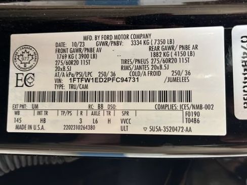 Used 2023 Ford F150 Lariat w/ Equipment Group 502A High AWD/4WD image 27