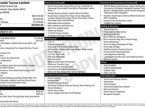 Certified 2025 Hyundai Tucson Limited AWD/4WD image 34