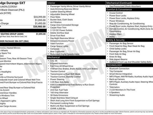 Used 2020 Dodge Durango SXT w/ 3rd Row Seating Group AWD/4WD image 8
