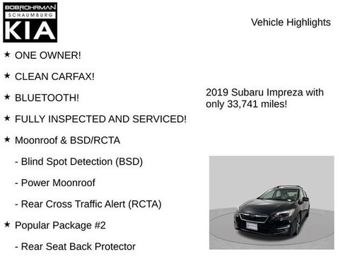 Used 2019 Subaru Impreza 2.0i Limited w/ Popular Package #2 AWD/4WD image 8