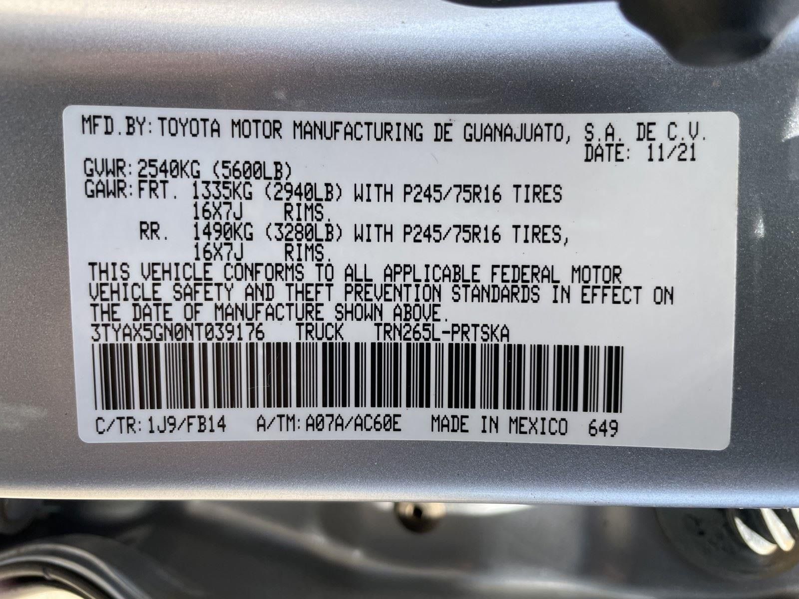Used 2022 Toyota Tacoma SR w/ SR Convenience Package RWD image 15