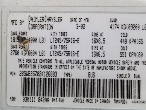 Used 2002 Dodge B3500 image 15