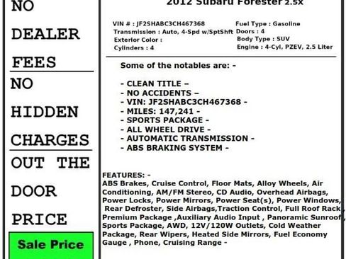 Used 2012 Subaru Forester 2.5X w/ Alloy Wheel Pkg image 20