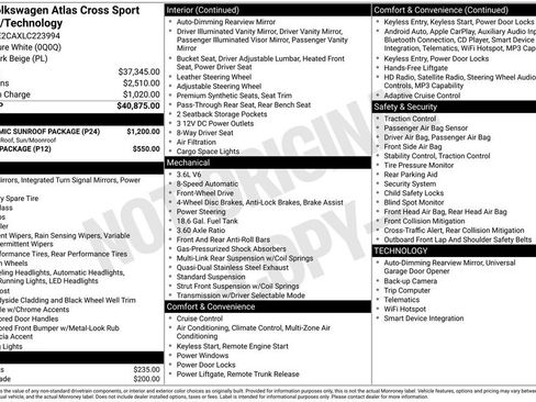 Used 2020 Volkswagen Atlas Cross Sport SE w/ Panoramic Sunroof Package image 8