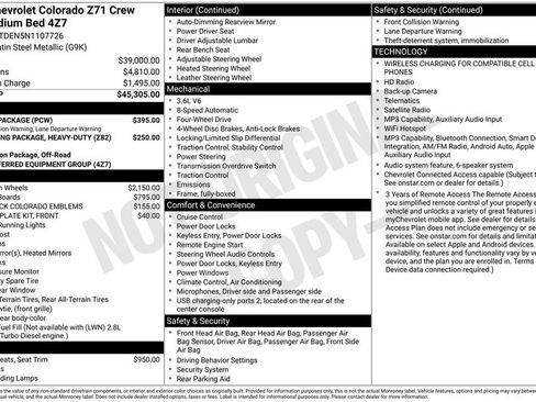 Used 2022 Chevrolet Colorado Z71 w/ Safety Package AWD/4WD image 25
