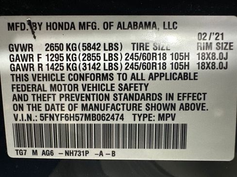 Used 2021 Honda Pilot EX-L image 11