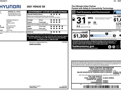 Used 2021 Hyundai Venue SE image 3