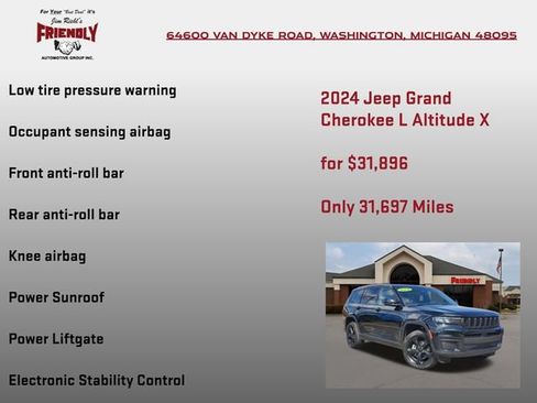 Used 2024 Jeep Grand Cherokee L Altitude AWD/4WD image 30