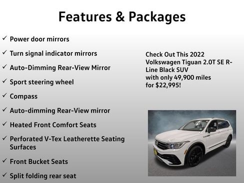 Used 2022 Volkswagen Tiguan SE R-Line AWD/4WD image 17