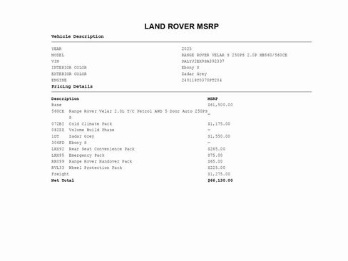 Used 2025 Land Rover Range Rover Velar S image 2