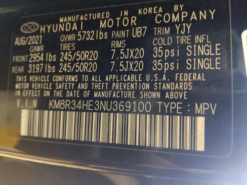Used 2022 Hyundai Palisade SEL w/ Convenience Package FWD image 33
