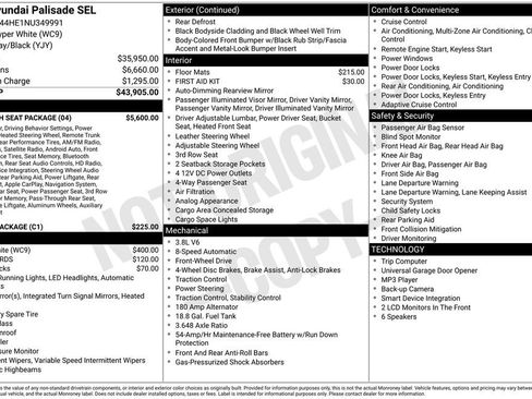 Used 2022 Hyundai Palisade SEL w/ 8P Bench Seat Package FWD image 4