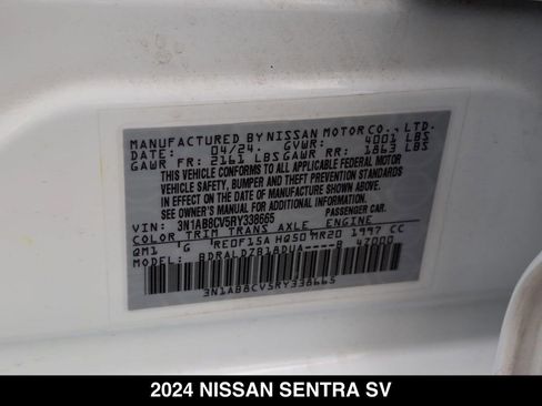 Used 2024 Nissan Sentra SV FWD image 25