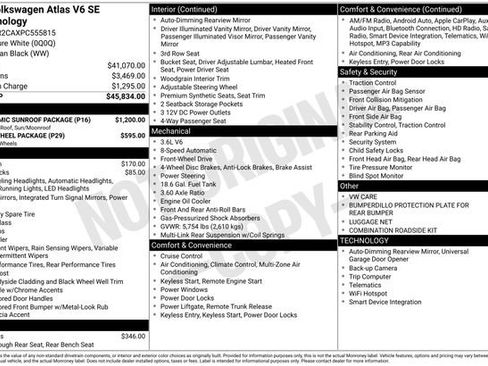 Used 2023 Volkswagen Atlas SE w/ Panoramic Sunroof Package image 4