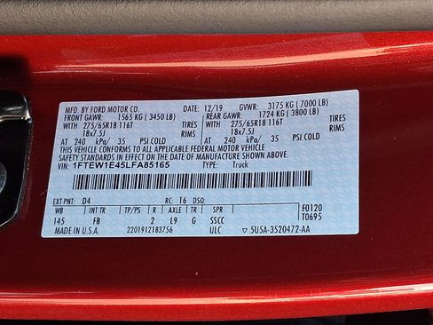 Certified 2020 Ford F150 XLT w/ Equipment Group 302A Luxury image 24