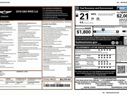 Used 2019 Genesis G80 3.8 w/ Ultimate Package 03 image 4