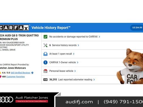 Used 2024 Audi Q8 e-tron Premium Plus w/ Premium Plus Package image 1