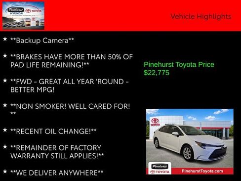 Certified 2026 Toyota Corolla LE FWD image 14